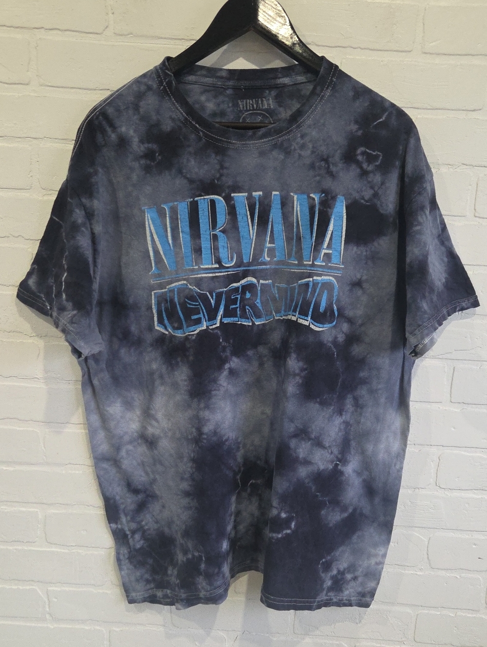 NIRVANA Nevermind Tie-Dye Graphic Tee - Blue/Gray